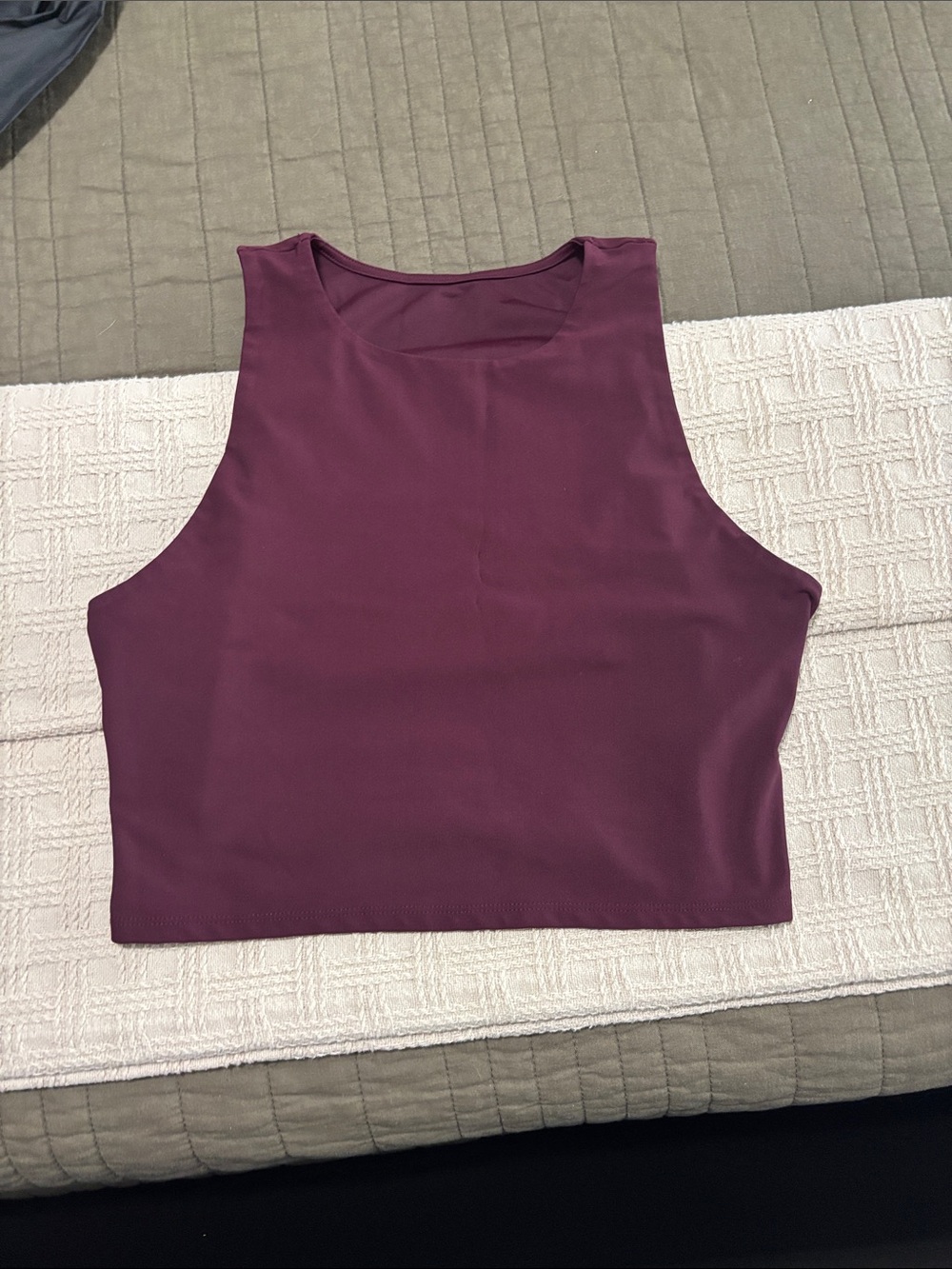Hylete Plum High-Neck Cropped Tank
